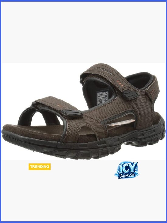 Open Toe Sandal With Strap Closure - Memory Foam Footbed